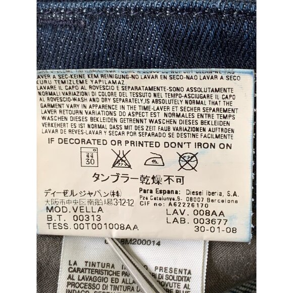 VTG Diesel Womens Vella Flare Leg Jeans Size 27 x 31 - Picture 8 of 10